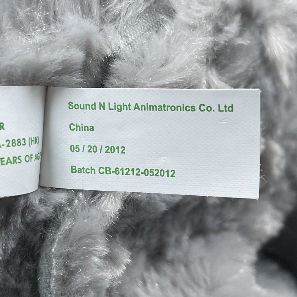 Sound N Light Bear Have Yourself Merry Little Christmas Animated Gray  VIDEO - Picture 15 of 16